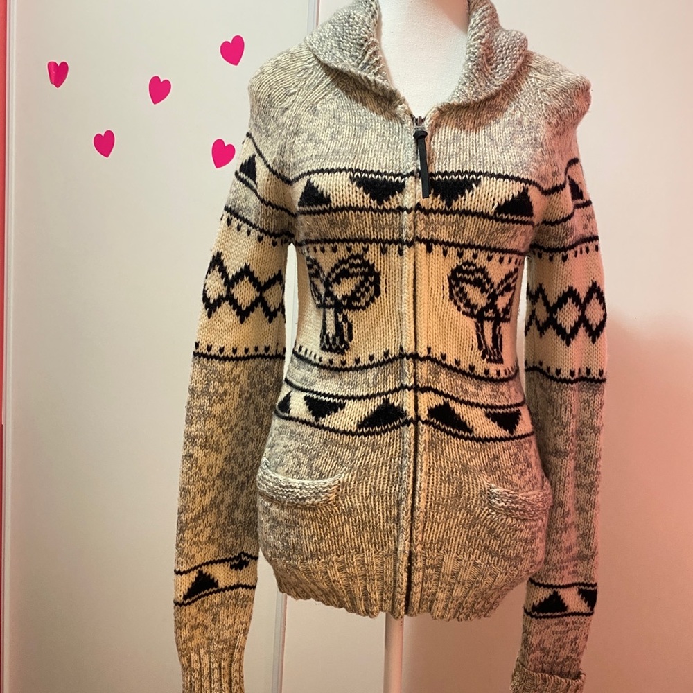 TNA Sea to Sky Lambswool Zipup Sweater